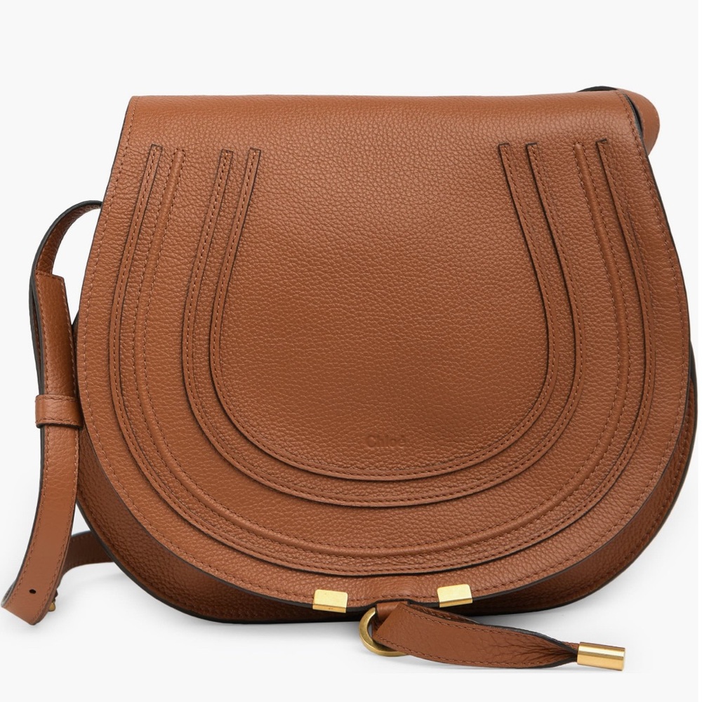 Brown Leather Saddle Bag